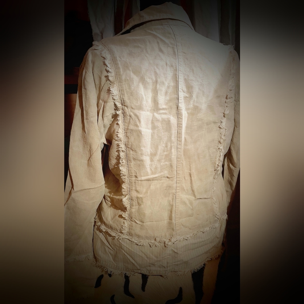 Kello Ladies Designer Linen Jacket, 42, Natural Linen - Picture 2 of 4